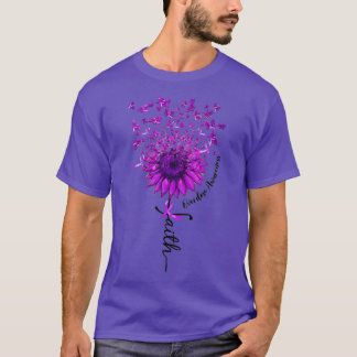 Sunflower Purple Ribbon Faith Butterfly Overdose A T-Shirt