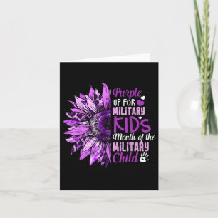 Sunflower Purple Up For Military Kids Military Chi Card