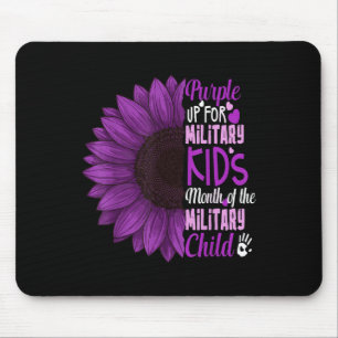 Sunflower Purple Up For Military Kids Military Chi Mouse Pad