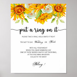 Sunflower put a ring on it game poster