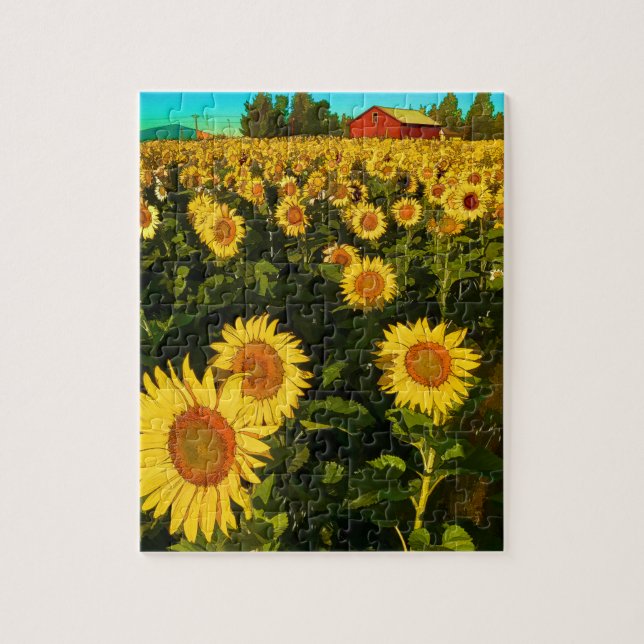 Sunflower Puzzle by Francoise (Vertical)