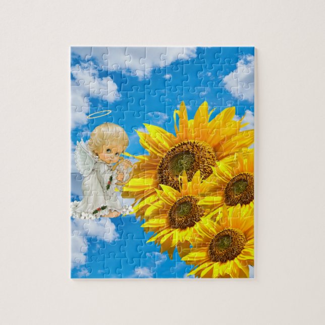 Sunflower Puzzles Baby Angel Floral (Vertical)