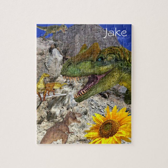 Sunflower Puzzles Dinosaur Floral (Vertical)