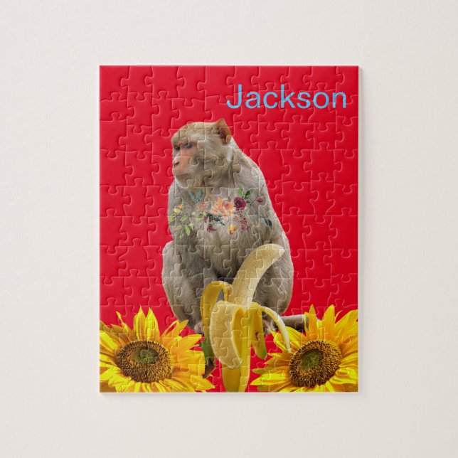 Sunflower Puzzles Floral Monkey (Vertical)