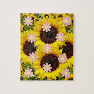 Sunflower Puzzles Pink Flowers