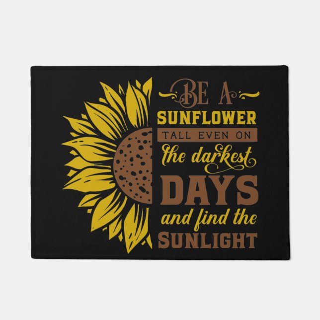 Sunflower Quote Doormat (Front)