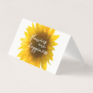 Sunflower quote "flowers are happiness"