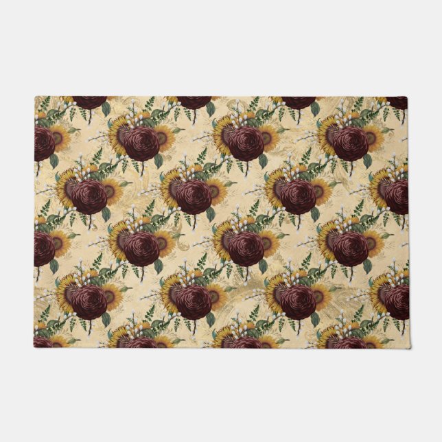 Sunflower & Ranunculus Doormat (Front)