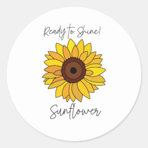 Sunflower Ready To Shine Sunflower Classic Round Sticker