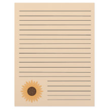 Sunflower Recipe Binder Pages