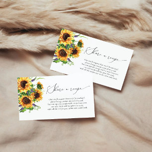 Sunflower Recipe Request Card