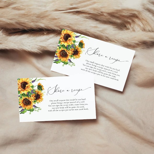 Sunflower Recipe Request Card (Creator Uploaded)