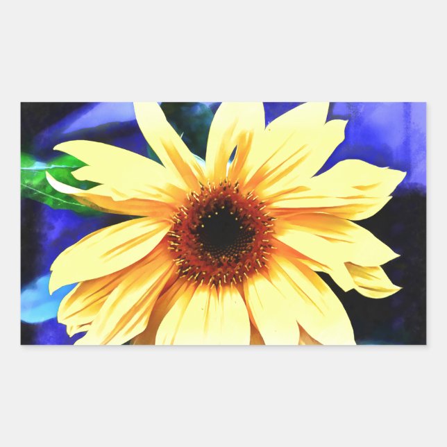 Sunflower Rectangle Stickers (Front)