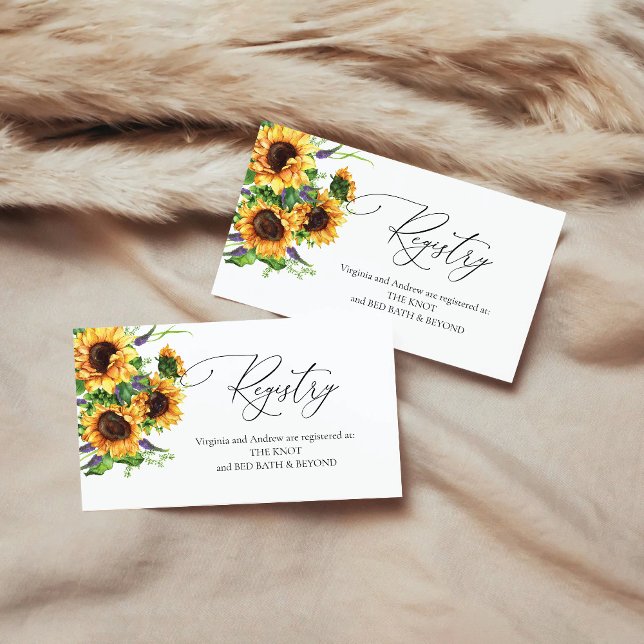 Sunflower Registry Enclosure Card (Creator Uploaded)
