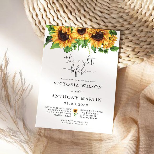 Sunflower Rehearsal Dinner Invitation (Creator Uploaded)