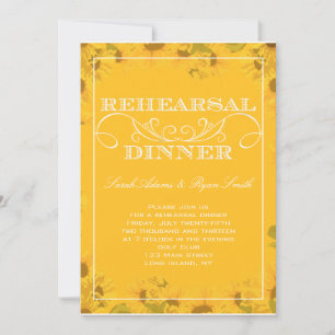 Sunflower Rehearsal Dinner Invitation