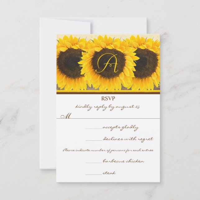 Sunflower Response Card (Front)