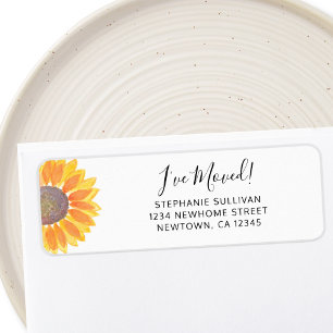 Sunflower Return Address  Label