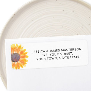 Sunflower Return Address  Label