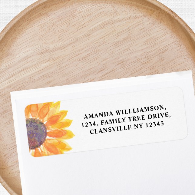 Sunflower Return Address Label (Creator Uploaded)