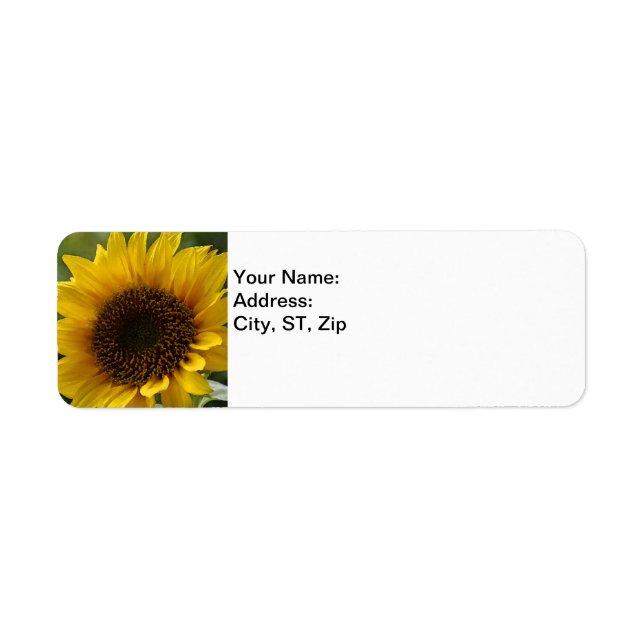 Sunflower Return Address Label (Front)