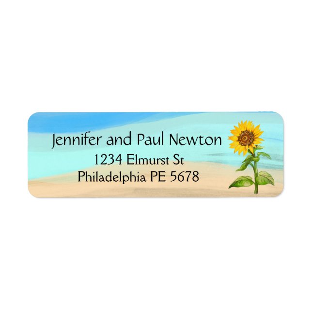 Sunflower Return Address Label (Front)