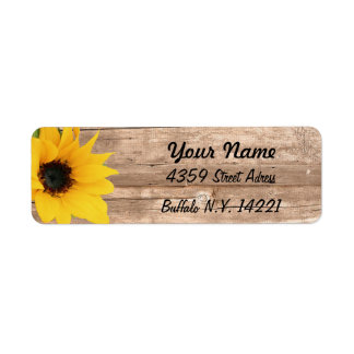 Sunflower Return Address Label