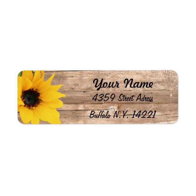 Sunflower Return Address Label (Front)