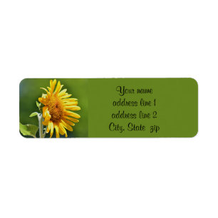 Sunflower Return Address Label