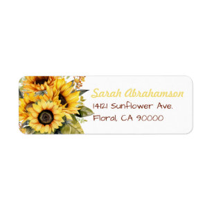 Sunflower Return Address Labels