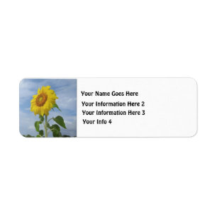 Sunflower Return Address Labels