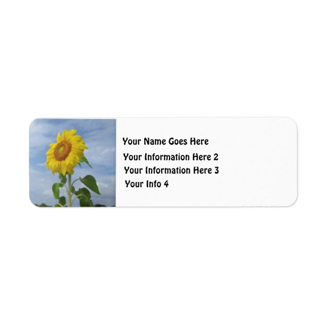Sunflower Return Address Labels (Front)