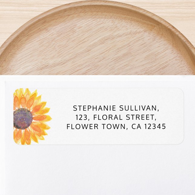 Sunflower Return Address  Return Address Label (Creator Uploaded)
