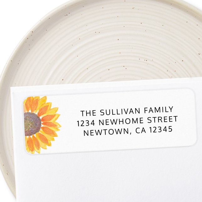 Sunflower Return Address  Return Address Label (Creator Uploaded)