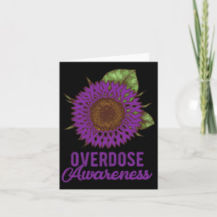 Sunflower Ribbon Overdose Awareness Supporter Card