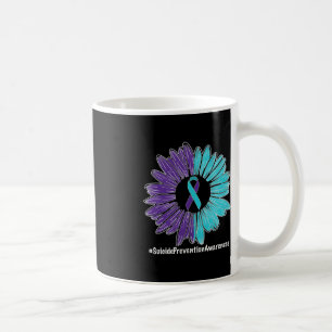 Sunflower Ribbon Suicide Prevention Awareness Coffee Mug
