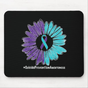 Sunflower Ribbon Suicide Prevention Awareness  Mouse Pad