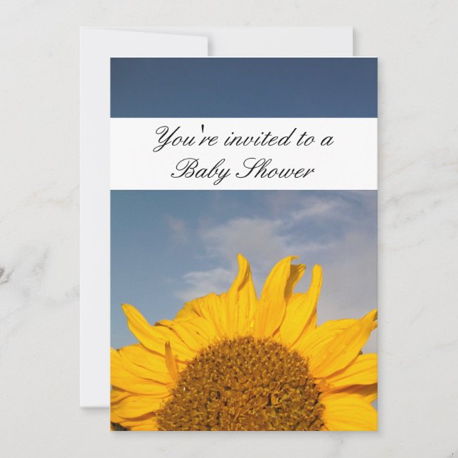 Sunflower Rising Baby Shower card (Front)