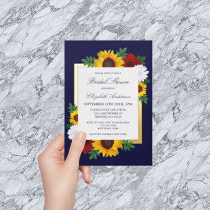 Sunflower Rose Autumn Floral Bridal Shower