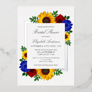 Sunflower Rose Autumn Floral Bridal Shower