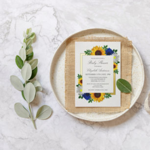Sunflower Rose Daisy Autumn Floral Baby Shower