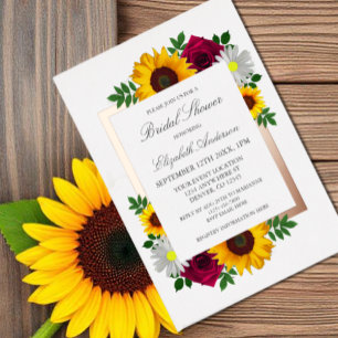 Sunflower Rose Daisy Autumn Floral Bridal Shower