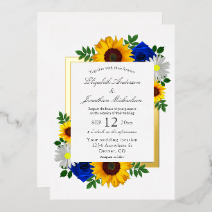 Sunflower Rose Daisy Autumn Floral Wedding