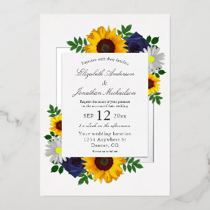 Sunflower Rose Daisy Autumn Floral Wedding