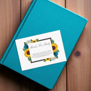 Sunflower Rose Daisy Floral Baby Shower Enclosure Card