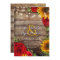 Sunflower & Roses Rustic Wood Lights Invitation