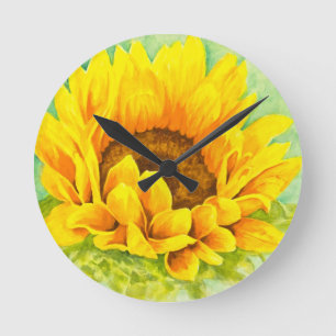 Sunflower Round Clock