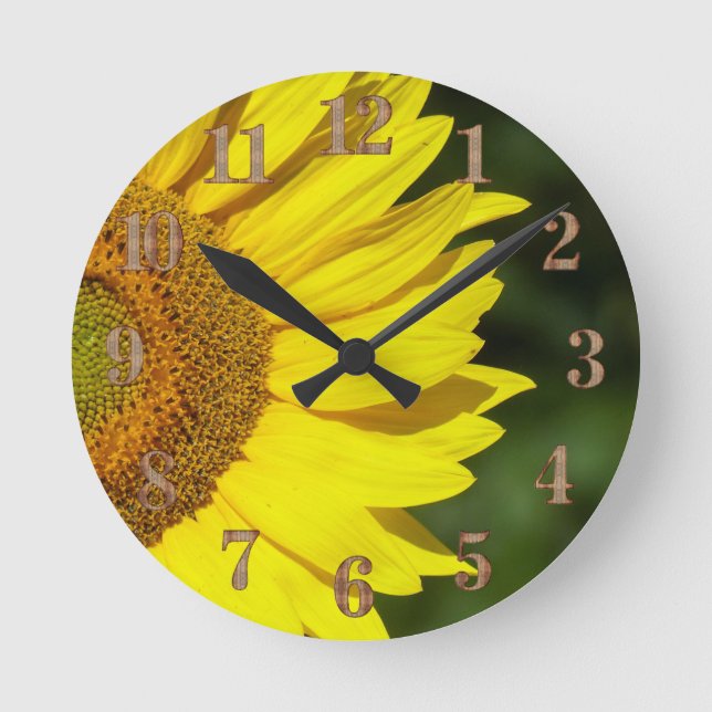 Sunflower Round Clock (Front)