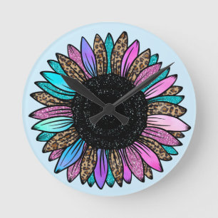 Sunflower Round Clock