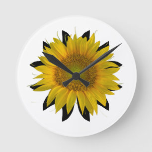 Sunflower Round Clock